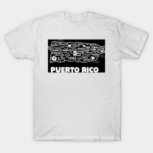 Puerto Rico Map T-Shirt